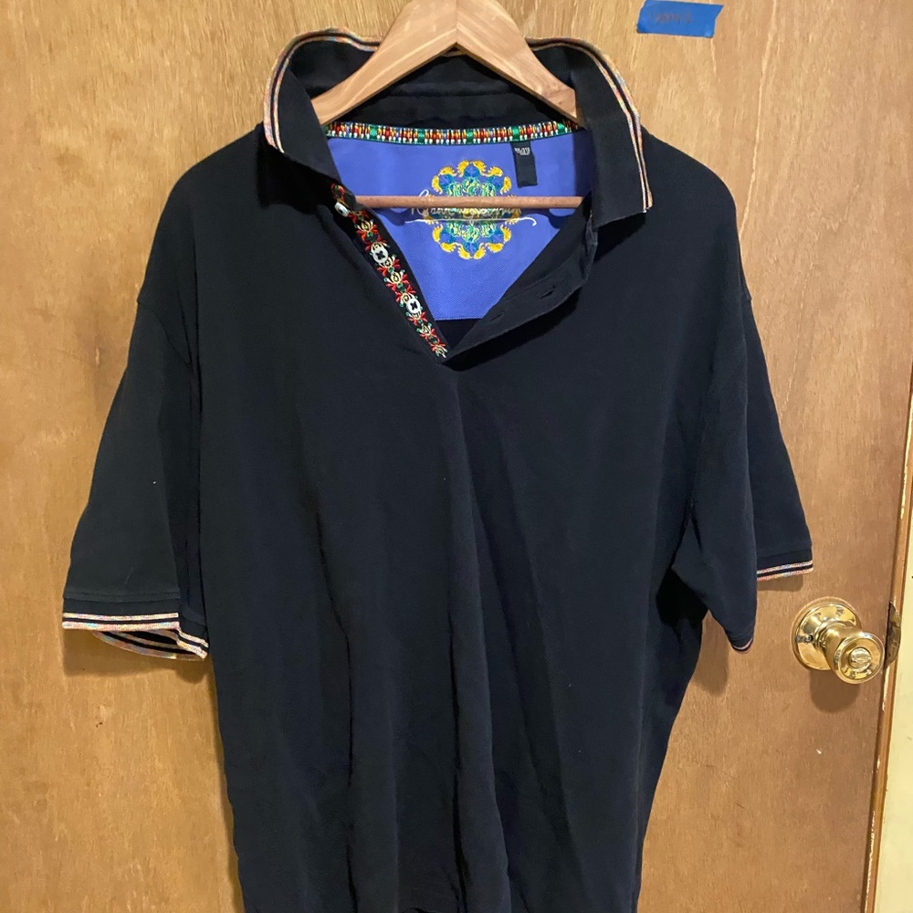 Robert Graham golf polo black 2xl men’s embroidered